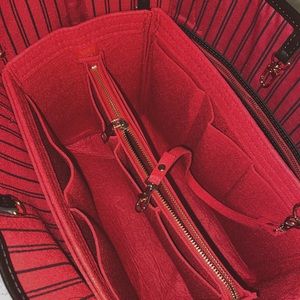 FELT insert red ORGANIZER for tote Neverfull MM
